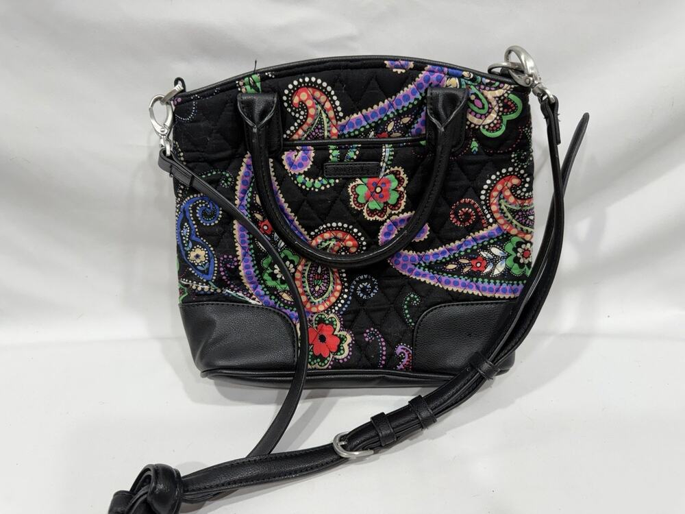 Vera Bradley Day Off Satchel Kiev Paisley Quilted Cotton double handle bag purse